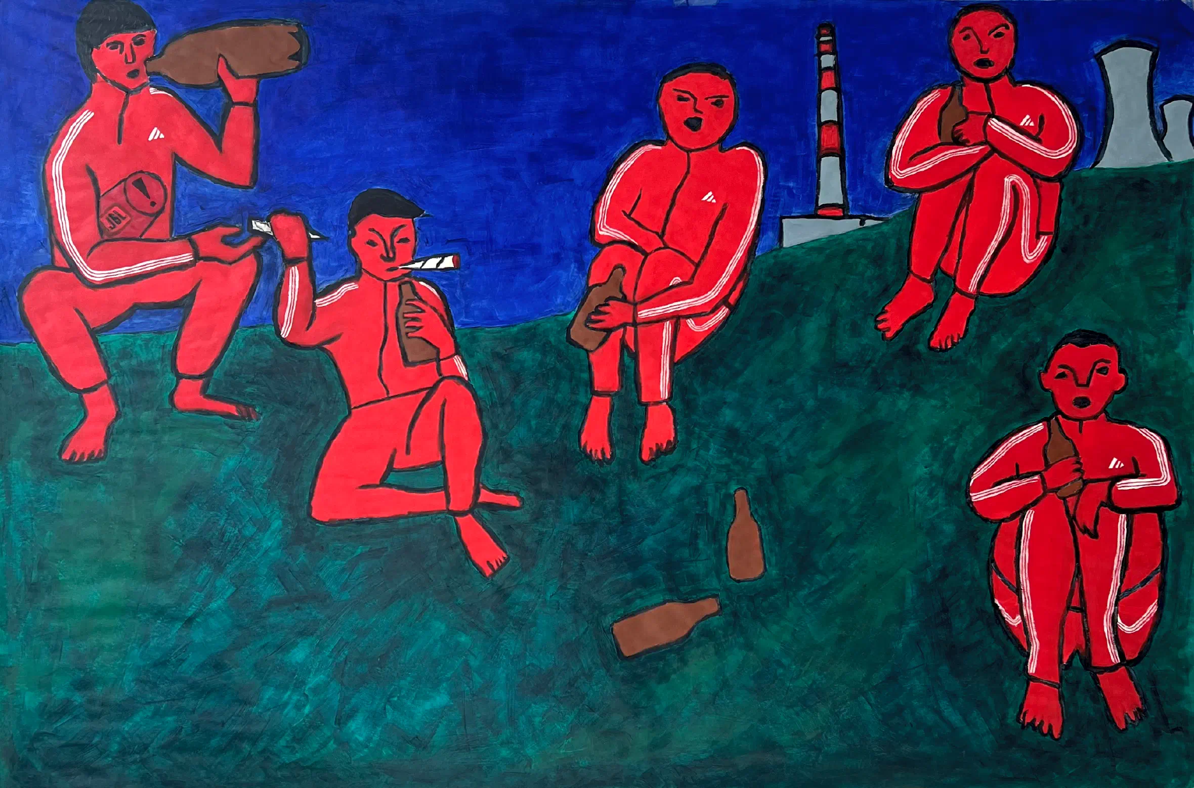 Lounging workers